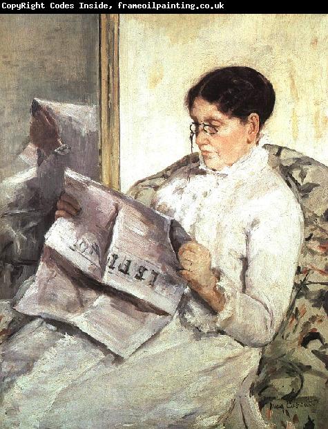Mary Cassatt Reading Le Figaro
